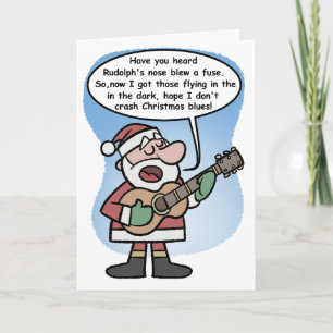 Carte Santa chante le blues