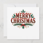 Carte Santa Christmas Greeting Card (Dos)