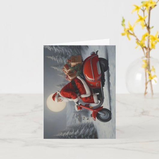 Carte Santa Claus Christmas Card 2 (Fleur jaune)