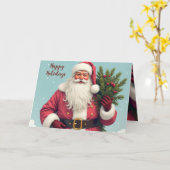 Carte Santa Claus Holiday Christmas (Fleur jaune)