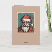 Carte Santa Claus Portrait Pulp Culture Art (Dos)