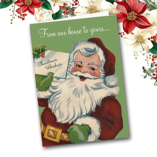 Carte Santa Claus rétro