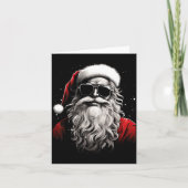 Carte Santa Claus Silhouette Christmas Sungles Caricatur (Devant)