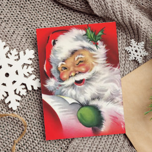 Carte Santa Claus vintage rétro