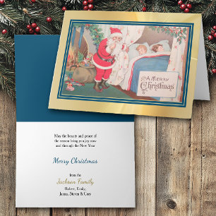 Carte Santa Claus Visite Vintage Noël