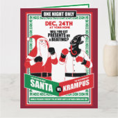 Carte Santa Claus vs Krampus Boxing Match Good vs Evil (Devant)