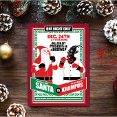 Carte Santa Claus vs Krampus Boxing Match Good vs Evil