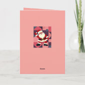 Carte Santa Claus Waving Mid-Century Modern Holiday Fun (Dos)