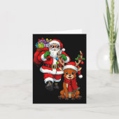 Carte Santa Claus With Reindeer And Cool Christmas (Devant)