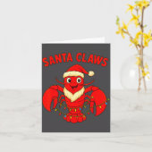 Carte Santa Claws Lobster Christmas Lights Holiday Desig (Fleur jaune)