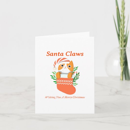 Carte Santa Claws vous souhaite un Joyeux Noël (Devant)