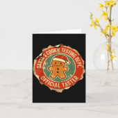 Carte Santa Cookie Testing Department Taster Christmas  (Fleur jaune)