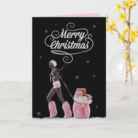 CARTE SANTA COULD NEVER CHRISTMAS CARD (Fleur jaune)