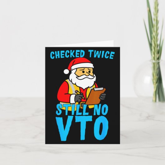 Carte Santa Coworker Christmas Swagazon Checked Twice St (Devant)