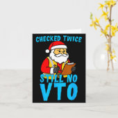 Carte Santa Coworker Christmas Swagazon Checked Twice St (Fleur jaune)