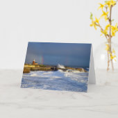 Carte Santa Cruz, phare de CA/carte de voeux (Fleur jaune)