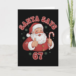 Carte Santa dit 67 drôles de mèmes rétro de Noël 
