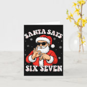 Carte Santa dit 6 7 Six Seven Meme Baseball Numéro 67 G (Fleur jaune)