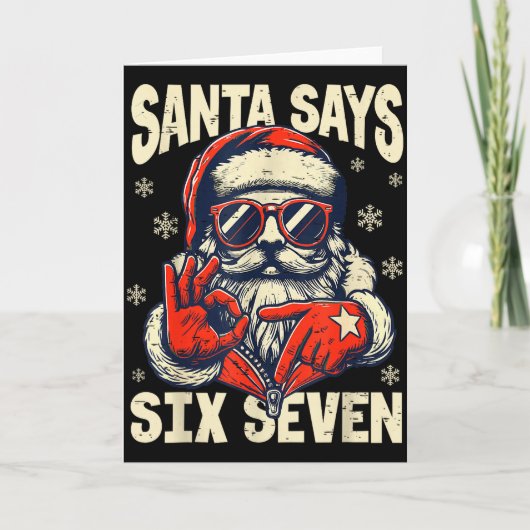 Carte Santa dit Six Seven 6 7 Gen Z Alpha Meme Argot Ch (Devant)