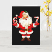 Carte Santa dit Six Seven 6 7 Mème de Noël Gen Z Alpha (Fleur jaune)
