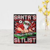 Carte Santa Dj Musician Santa’s Setlist House Music Ugly (Fleur jaune)