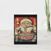 Carte Santa Eating Ramen Noodles Ukiyo-e Insred Christma (Devant)