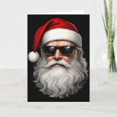 Carte Santa Face Retro Sungles Funny Christmas Pajama Me (Devant)