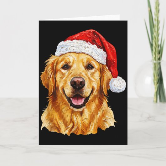 Carte Santa Golden Retriever Christmas Golden Retriever (Devant)