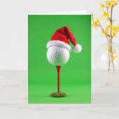 Carte Santa Golf Ball Holiday Card (Fleur jaune)