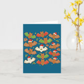 Carte Santa Hat Bat Soky Christmas Gingerbread Bats Xmas (Fleur jaune)