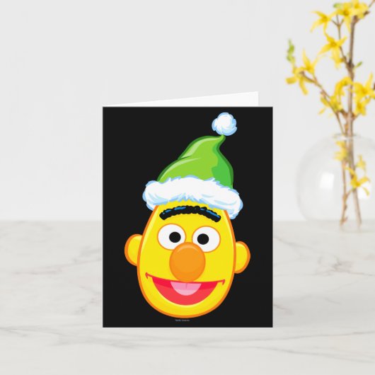 Carte Santa Hat Bert  (Fleur jaune)