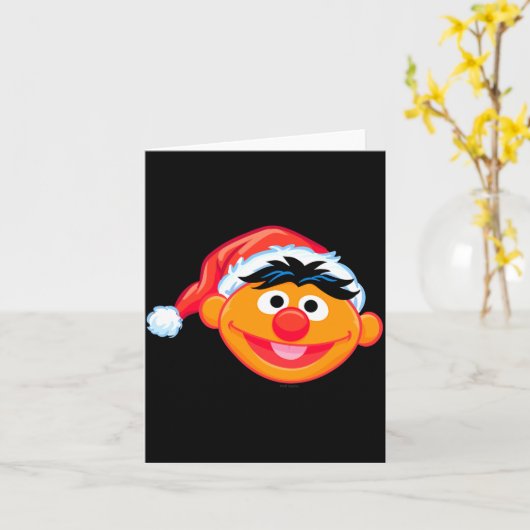 Carte Santa Hat Ernie  (Fleur jaune)