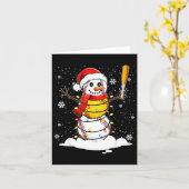 Carte Santa Hat Snowman Xmas Funny Baseball Softball Chr (Fleur jaune)