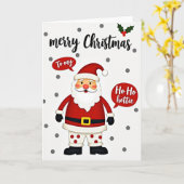 Carte Santa Ho Ho Hottie Christmas (Fleur jaune)