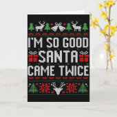 Carte Santa I'm So Good Santa Came Twice Matching Couple (Fleur jaune)
