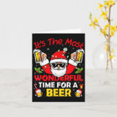 Carte Santa It's The Most Wonderful Time For A Beer Funn (Fleur jaune)