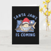 Carte Santa Jaws arrive (Fleur jaune)