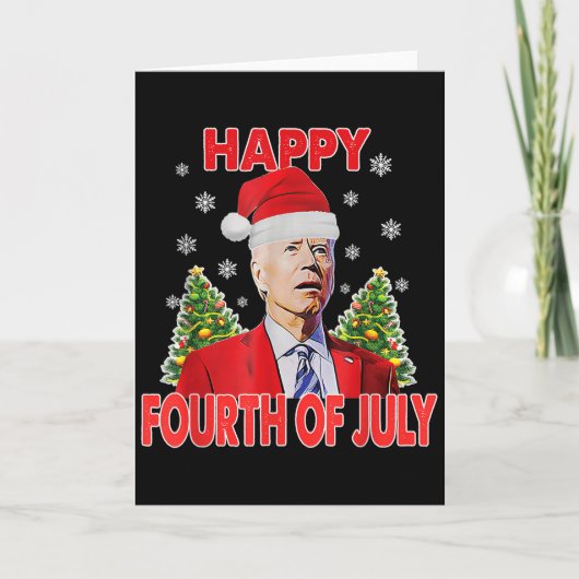 Carte Santa Joe Biden Happy 4th Of July Funny Merry Chri (Devant)
