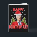 Carte Santa Joe Biden Joyeux 4 juillet Drôle de Noël pou<br><div class="desc">Santa Joe Biden Joyeux 4 juillet Drôle Joyeux Noël pour femmes hommes</div>