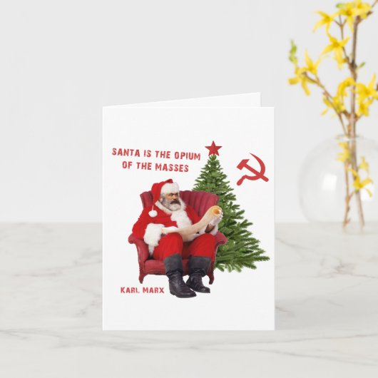 Carte Santa Karl Marx (Fleur jaune)