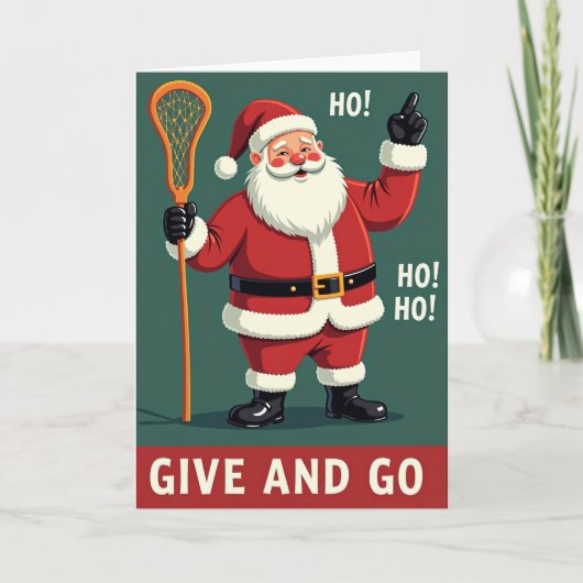 Carte Santa Lacrosse Give And Go (Devant)