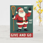 Carte Santa Lacrosse Give And Go (Fleur jaune)