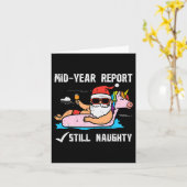 Carte Santa Licorne Gonflable Toujours Vilain Drôle de N (Fleur jaune)