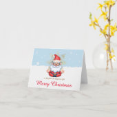 Carte Santa méditant sur Noël (Fleur jaune)