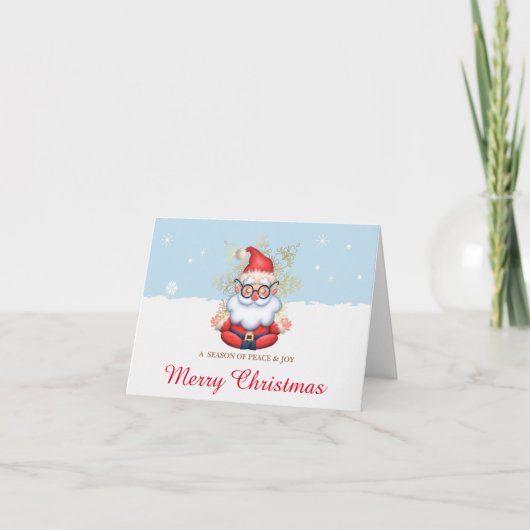 Carte Santa méditant sur Noël (Devant)