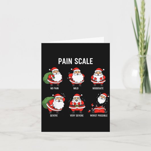 Carte Santa Pain Scale Funny Christmas Design For Nurse (Devant)