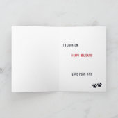 Carte Santa Paws Lumière Fawn Bouledogue Français (Intérieur)