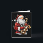 Carte Santa Playing Saxophone Xmas Musician Saxophonist<br><div class="desc">Santa Playing Saxophone Xmas Musician Saxophonist Christmas</div>