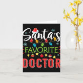 Carte Santa S Favorite Doctor Xmas Light Santa Hat Chris (Fleur jaune)