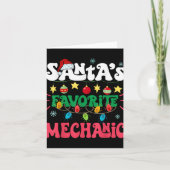 Carte Santa S Favorite Mechanic Funny Santa Xmas Light C (Devant)